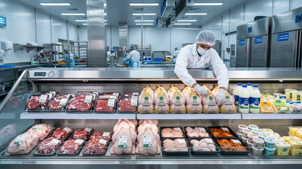 Carnes, Frango e Aves Congeladas Halal e Laticínios