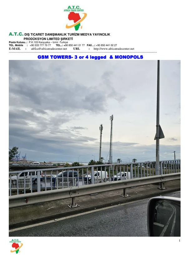 3 & 4-Legged GSM Towers & Monopoles Telecom Catalog