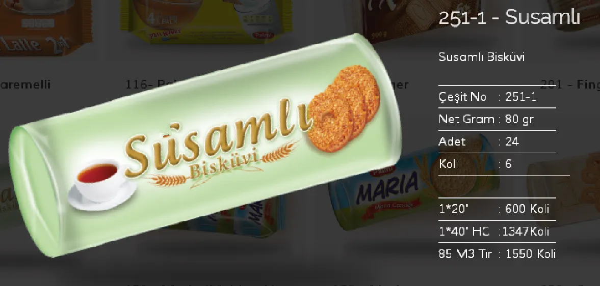 Bolachas & Wafers Cobertos com Chocolate Palmiye Modelo 140 — Alimentos, Leguminosas e Bens de Grande Consumo | COIDET & ATC