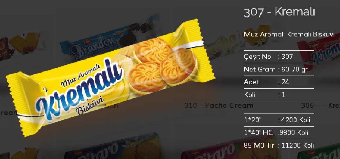 Bolachas & Wafers Cobertos com Chocolate Palmiye Modelo 60 — Alimentos, Leguminosas e Bens de Grande Consumo | COIDET & ATC