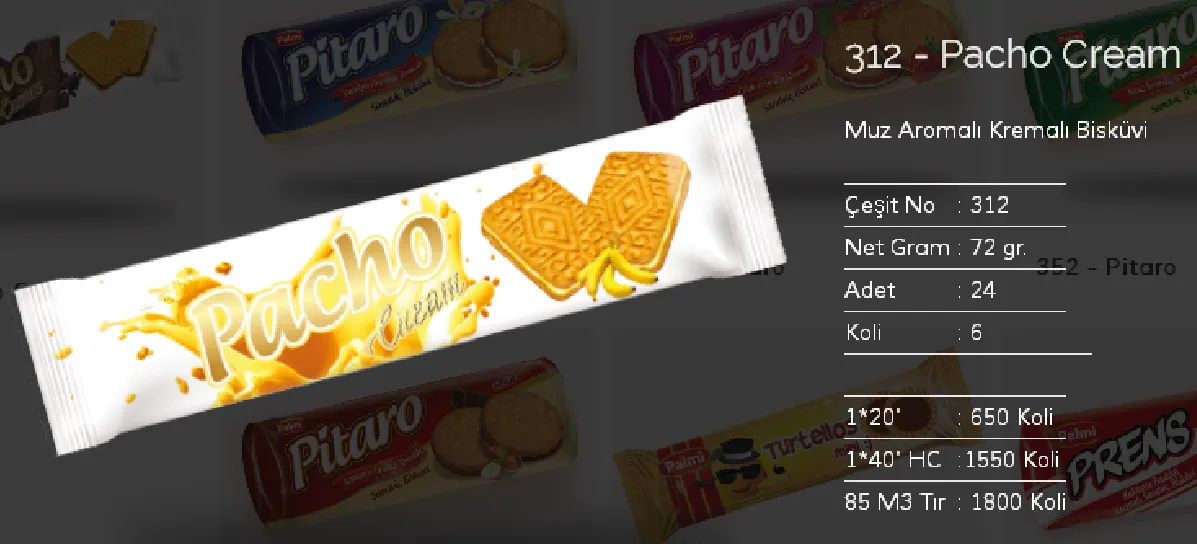 Bolachas & Wafers Cobertos com Chocolate Palmiye Modelo 54 — Alimentos, Leguminosas e Bens de Grande Consumo | COIDET & ATC