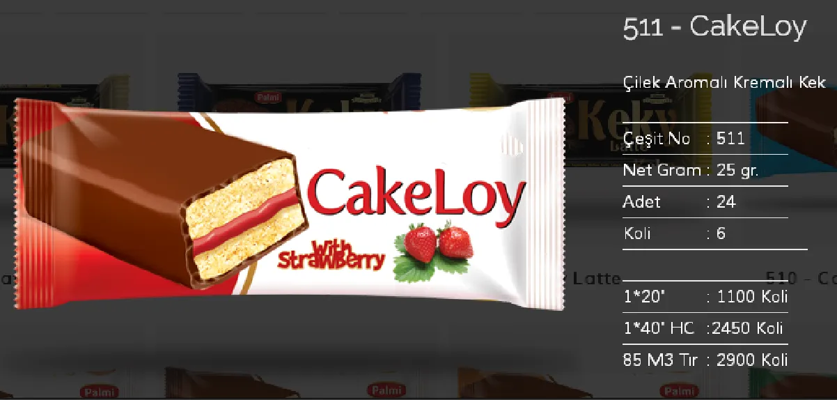 Bolachas & Wafers Cobertos com Chocolate Palmiye Modelo 72 — Alimentos, Leguminosas e Bens de Grande Consumo | COIDET & ATC