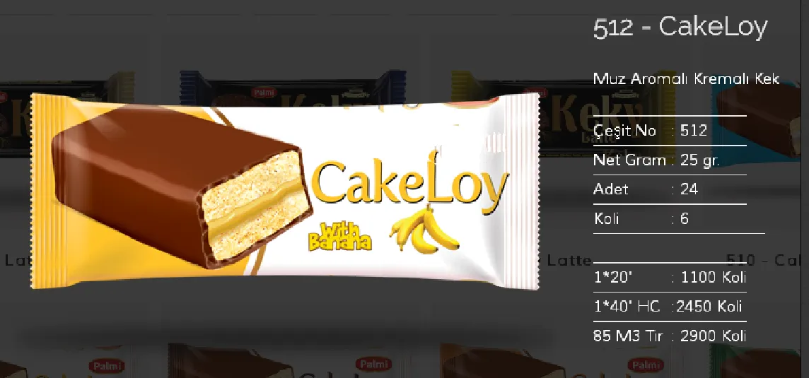 Bolachas & Wafers Cobertos com Chocolate Palmiye Modelo 145 — Alimentos, Leguminosas e Bens de Grande Consumo | COIDET & ATC