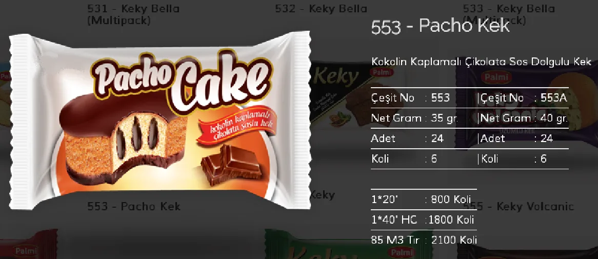 Bolachas & Wafers Cobertos com Chocolate Palmiye Modelo 1 — Alimentos, Leguminosas e Bens de Grande Consumo | COIDET & ATC