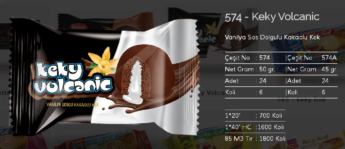 Bolachas & Wafers Cobertos com Chocolate Palmiye Modelo 124 — Alimentos, Leguminosas e Bens de Grande Consumo | COIDET & ATC