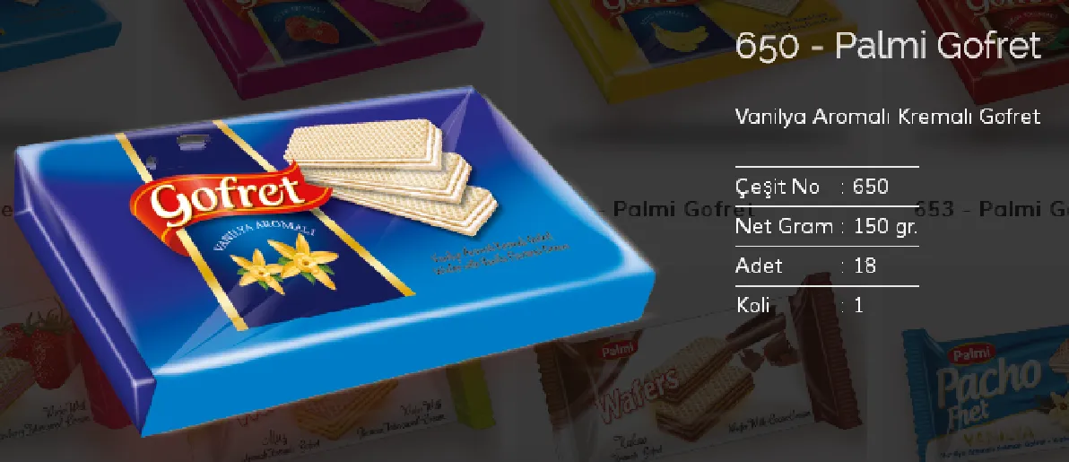 Bolachas & Wafers Cobertos com Chocolate Palmiye Modelo 43 — Alimentos, Leguminosas e Bens de Grande Consumo | COIDET & ATC