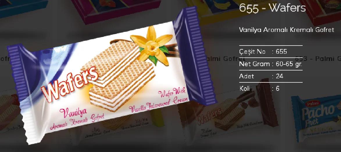 Bolachas & Wafers Cobertos com Chocolate Palmiye Modelo 69 — Alimentos, Leguminosas e Bens de Grande Consumo | COIDET & ATC