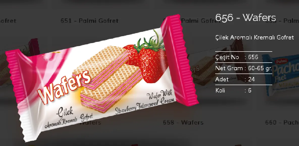 Bolachas & Wafers Cobertos com Chocolate Palmiye Modelo 133 — Alimentos, Leguminosas e Bens de Grande Consumo | COIDET & ATC
