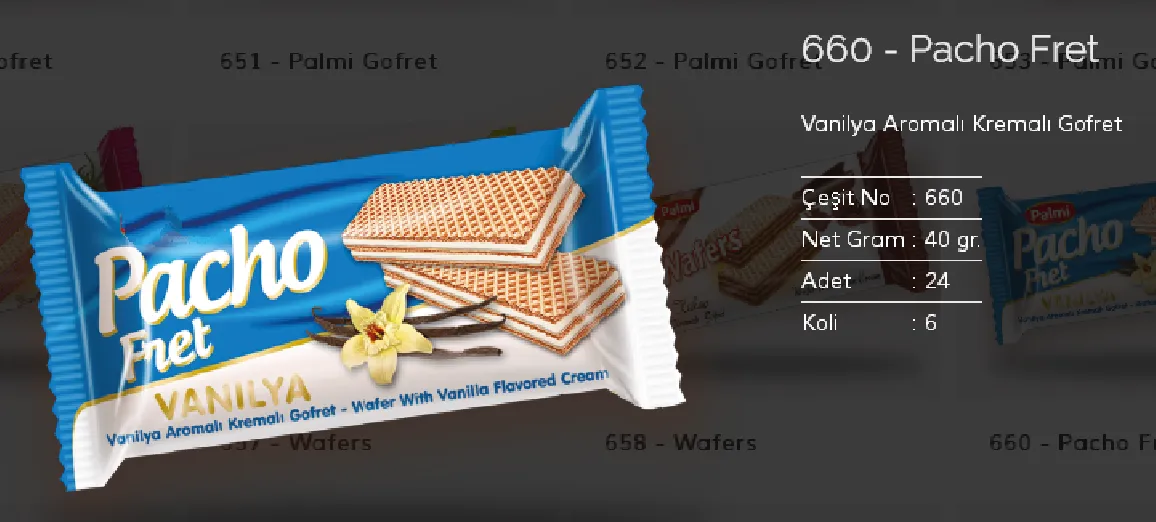 Bolachas & Wafers Cobertos com Chocolate Palmiye Modelo 83 — Alimentos, Leguminosas e Bens de Grande Consumo | COIDET & ATC