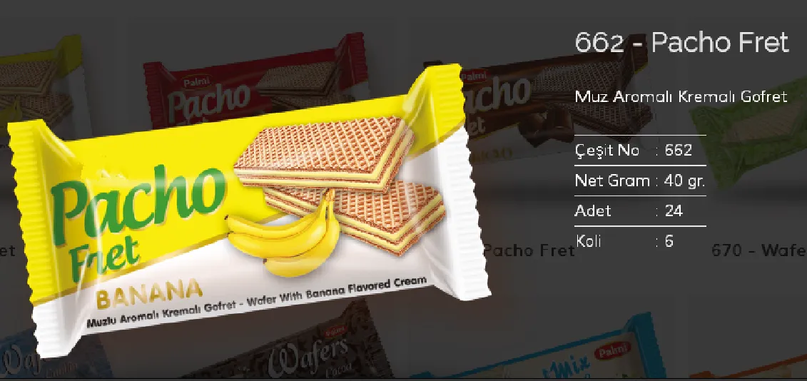 Bolachas & Wafers Cobertos com Chocolate Palmiye Modelo 11 — Alimentos, Leguminosas e Bens de Grande Consumo | COIDET & ATC