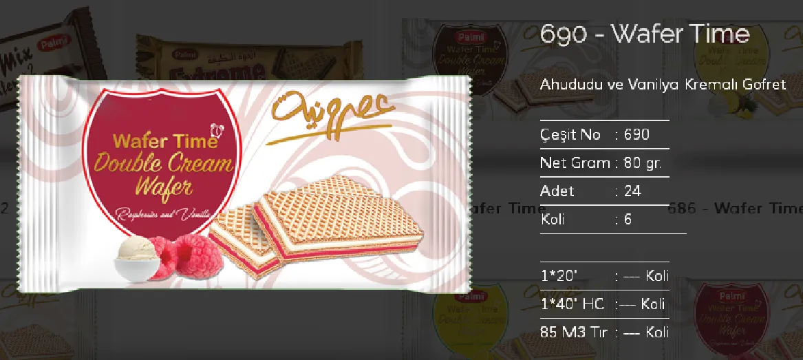Bolachas & Wafers Cobertos com Chocolate Palmiye Modelo 30 — Alimentos, Leguminosas e Bens de Grande Consumo | COIDET & ATC