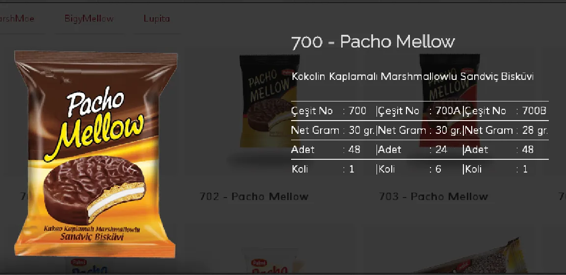 Bolachas & Wafers Cobertos com Chocolate Palmiye Modelo 126 — Alimentos, Leguminosas e Bens de Grande Consumo | COIDET & ATC