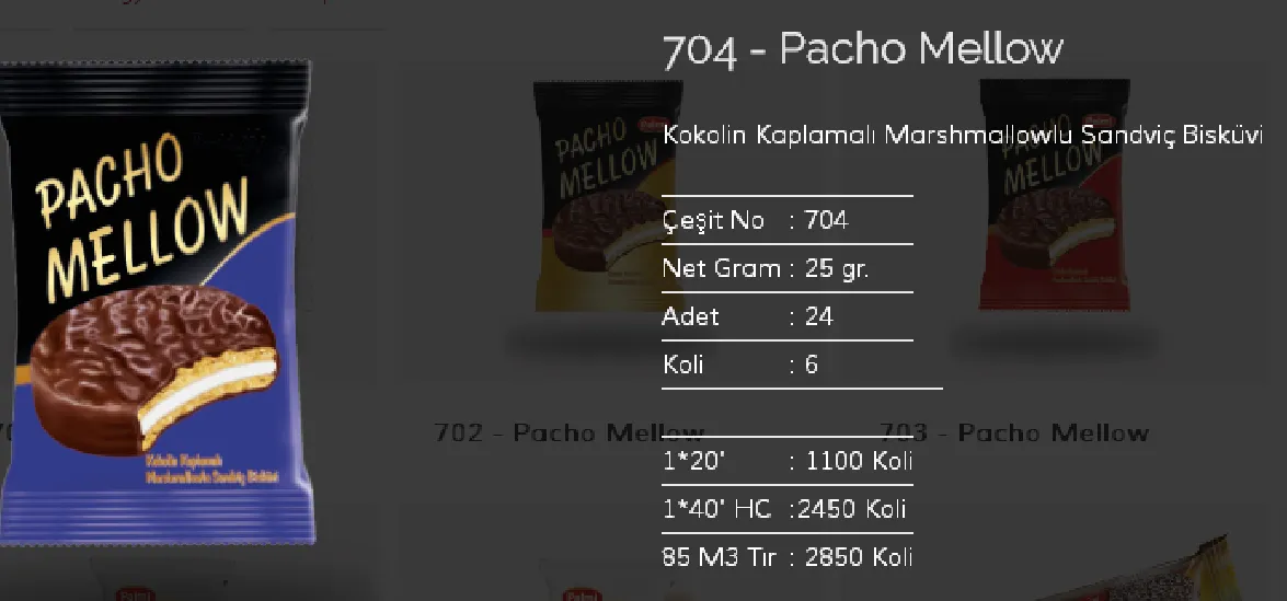 Bolachas & Wafers Cobertos com Chocolate Palmiye Modelo 75 — Alimentos, Leguminosas e Bens de Grande Consumo | COIDET & ATC