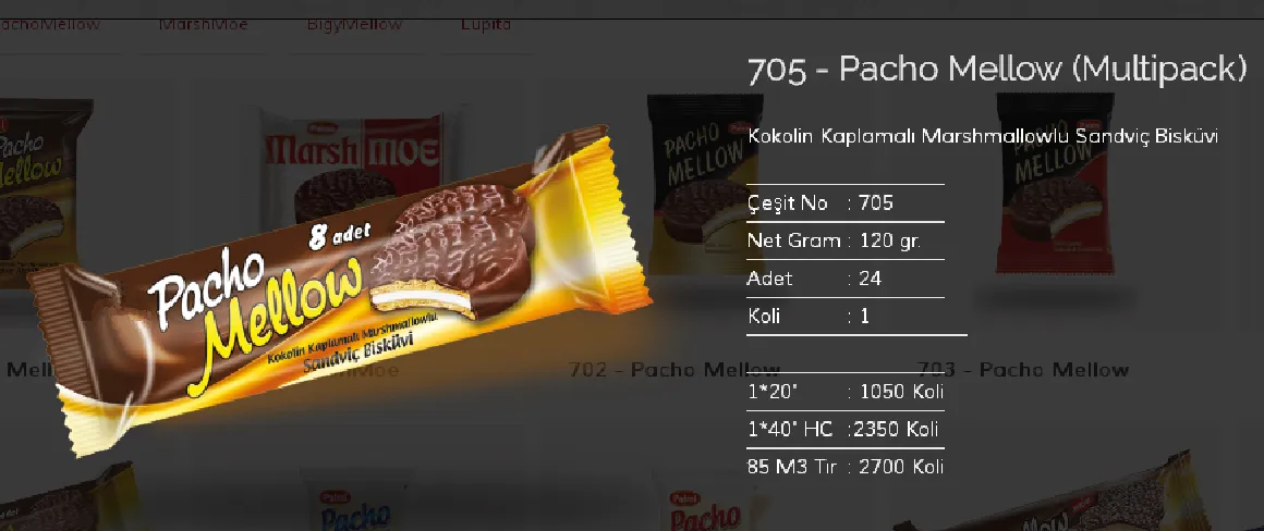 Bolachas & Wafers Cobertos com Chocolate Palmiye Modelo 57 — Alimentos, Leguminosas e Bens de Grande Consumo | COIDET & ATC
