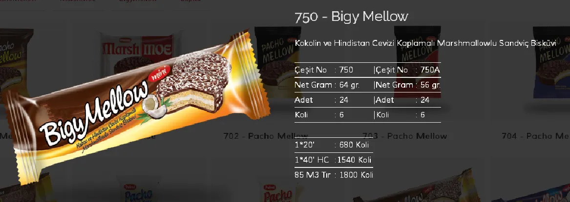 Bolachas & Wafers Cobertos com Chocolate Palmiye Modelo 25 — Alimentos, Leguminosas e Bens de Grande Consumo | COIDET & ATC