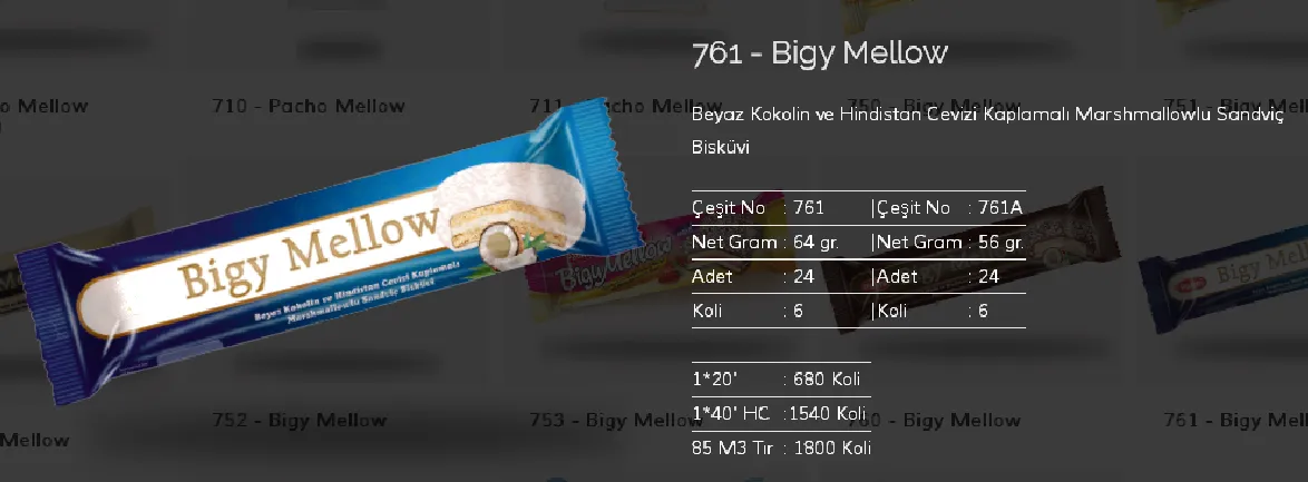 Bolachas & Wafers Cobertos com Chocolate Palmiye Modelo 112 — Alimentos, Leguminosas e Bens de Grande Consumo | COIDET & ATC