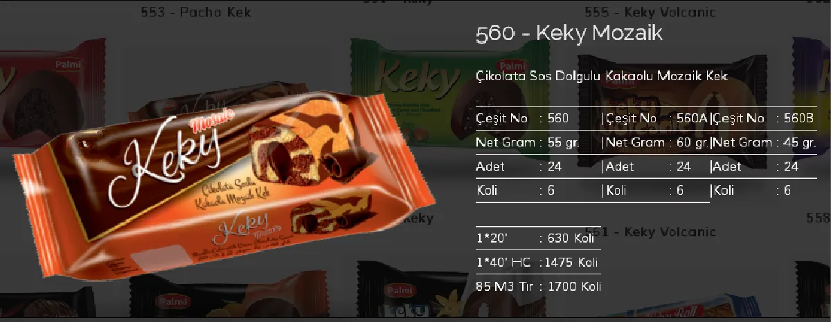 Bolachas & Wafers Cobertos com Chocolate Palmiye Modelo 109 — Alimentos, Leguminosas e Bens de Grande Consumo | COIDET & ATC