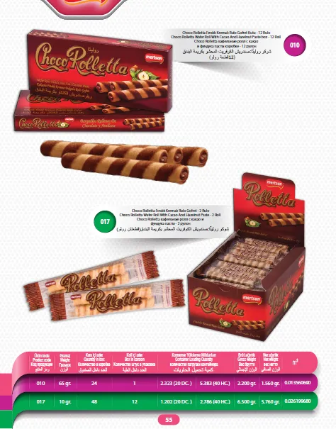 Série de Bolachas Recheadas com Creme & Wafers de Exportação Mert Modelo 17 — Alimentos, Leguminosas e Bens de Grande Consumo | COIDET & ATC