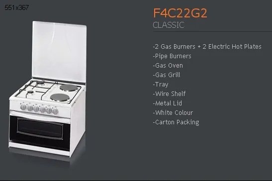 Cuisinière Solo à Gaz 4 Feux avec Gril (GPL/Gaz Naturel) Modèle 86 — Gros Électroménager, Froid & Électronique Grand Public | COIDET & ATC