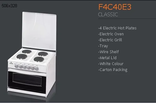 Cuisinière Solo à Gaz 4 Feux avec Gril (GPL/Gaz Naturel) Modèle 154 — Gros Électroménager, Froid & Électronique Grand Public | COIDET & ATC