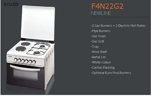 Cuisinière Solo à Gaz 4 Feux avec Gril (GPL/Gaz Naturel) Modèle 135 — Gros Électroménager, Froid & Électronique Grand Public | COIDET & ATC