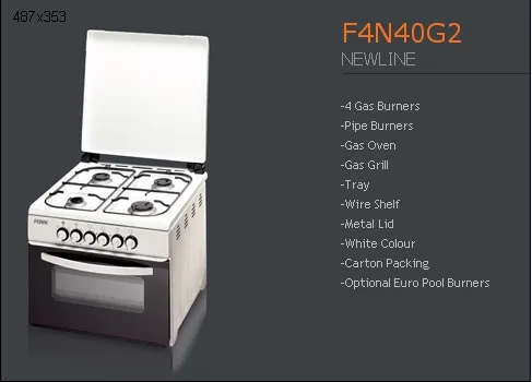 Cuisinière Solo à Gaz 4 Feux avec Gril (GPL/Gaz Naturel) Modèle 108 — Gros Électroménager, Froid & Électronique Grand Public | COIDET & ATC