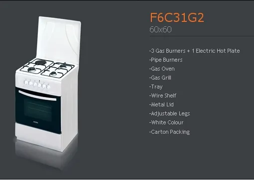 Cuisinière Solo à Gaz 4 Feux avec Gril (GPL/Gaz Naturel) Modèle 98 — Gros Électroménager, Froid & Électronique Grand Public | COIDET & ATC