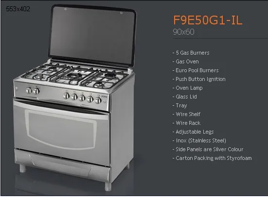 Cuisinière Solo à Gaz 4 Feux avec Gril (GPL/Gaz Naturel) Modèle 118 — Gros Électroménager, Froid & Électronique Grand Public | COIDET & ATC