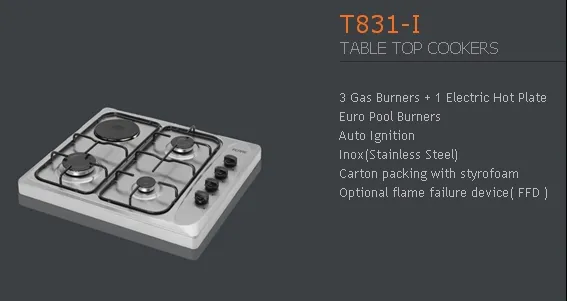 Cuisinière Solo à Gaz 4 Feux avec Gril (GPL/Gaz Naturel) Modèle 87 — Gros Électroménager, Froid & Électronique Grand Public | COIDET & ATC