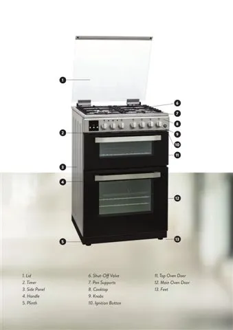 Cuisinière Solo à Gaz 4 Feux avec Gril (GPL/Gaz Naturel) Modèle 75 — Gros Électroménager, Froid & Électronique Grand Public | COIDET & ATC