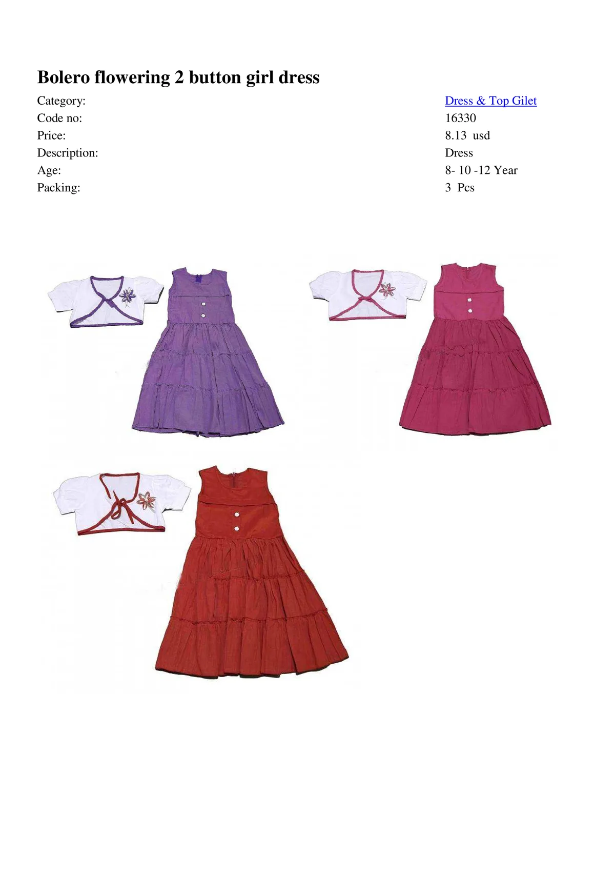 Export Girls & Boys Children Fashion Dress Model 5 — Baby & Children Clothing, Dresses & Kids Apparel | COIDET