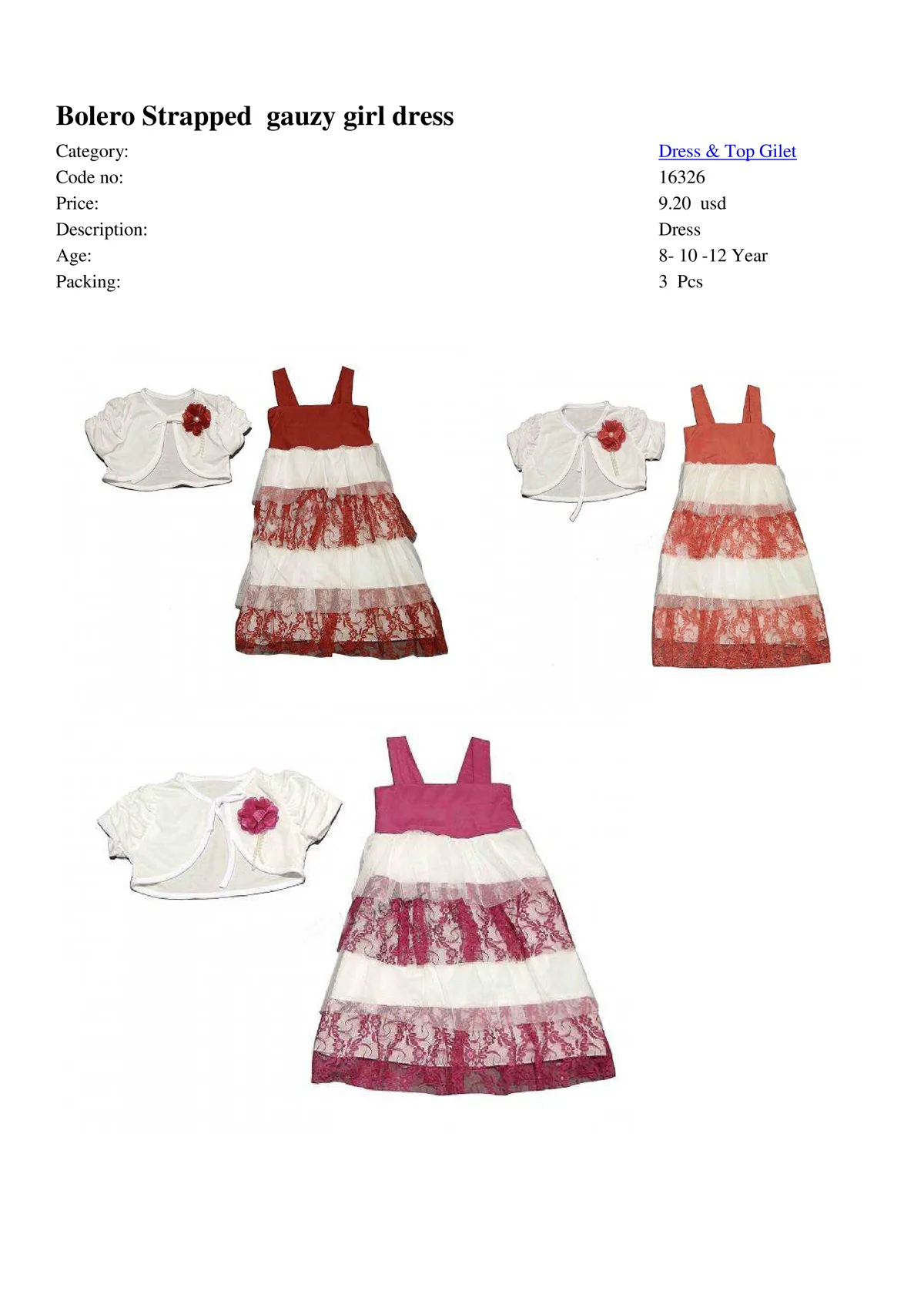 Export Girls & Boys Children Fashion Dress Model 9 — Baby & Children Clothing, Dresses & Kids Apparel | COIDET