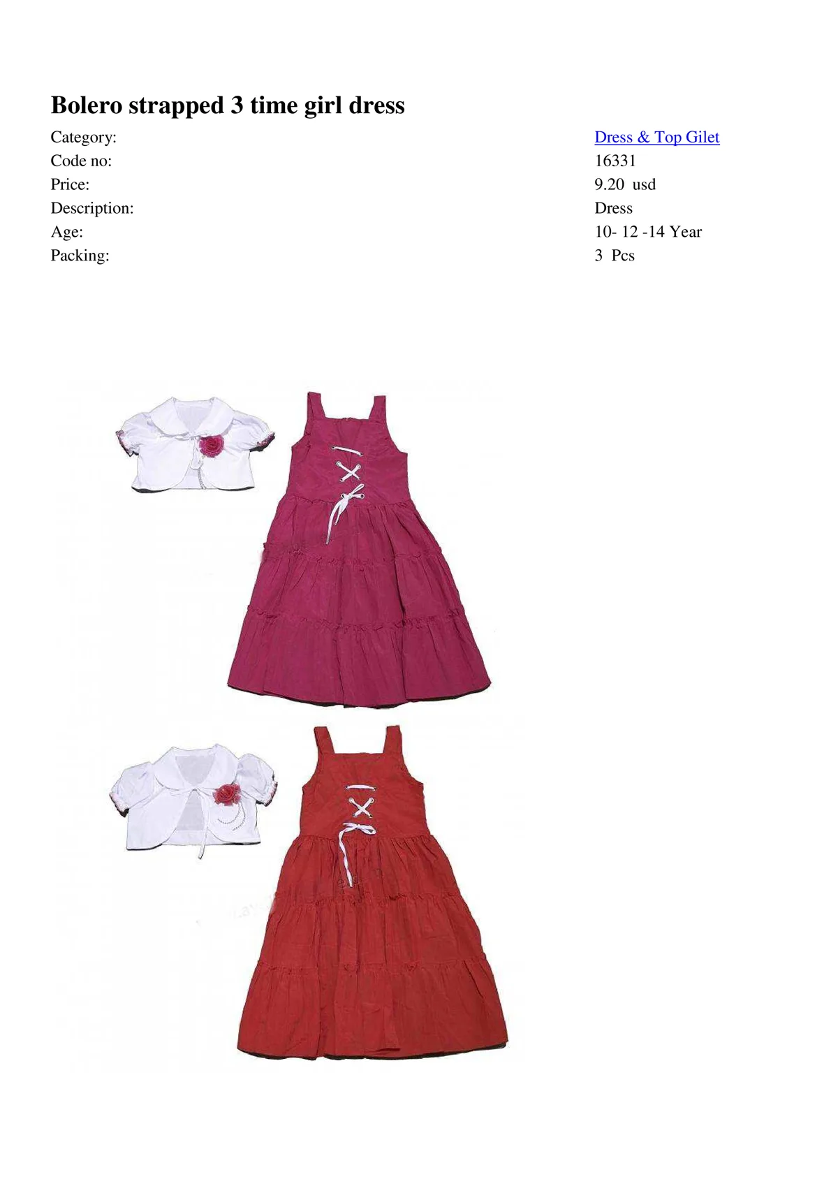Export Girls & Boys Children Fashion Dress Model 10 — Baby & Children Clothing, Dresses & Kids Apparel | COIDET