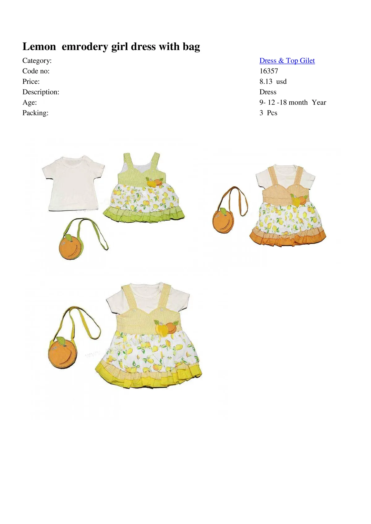 Export Girls & Boys Children Fashion Dress Model 42 — Baby & Children Clothing, Dresses & Kids Apparel | COIDET