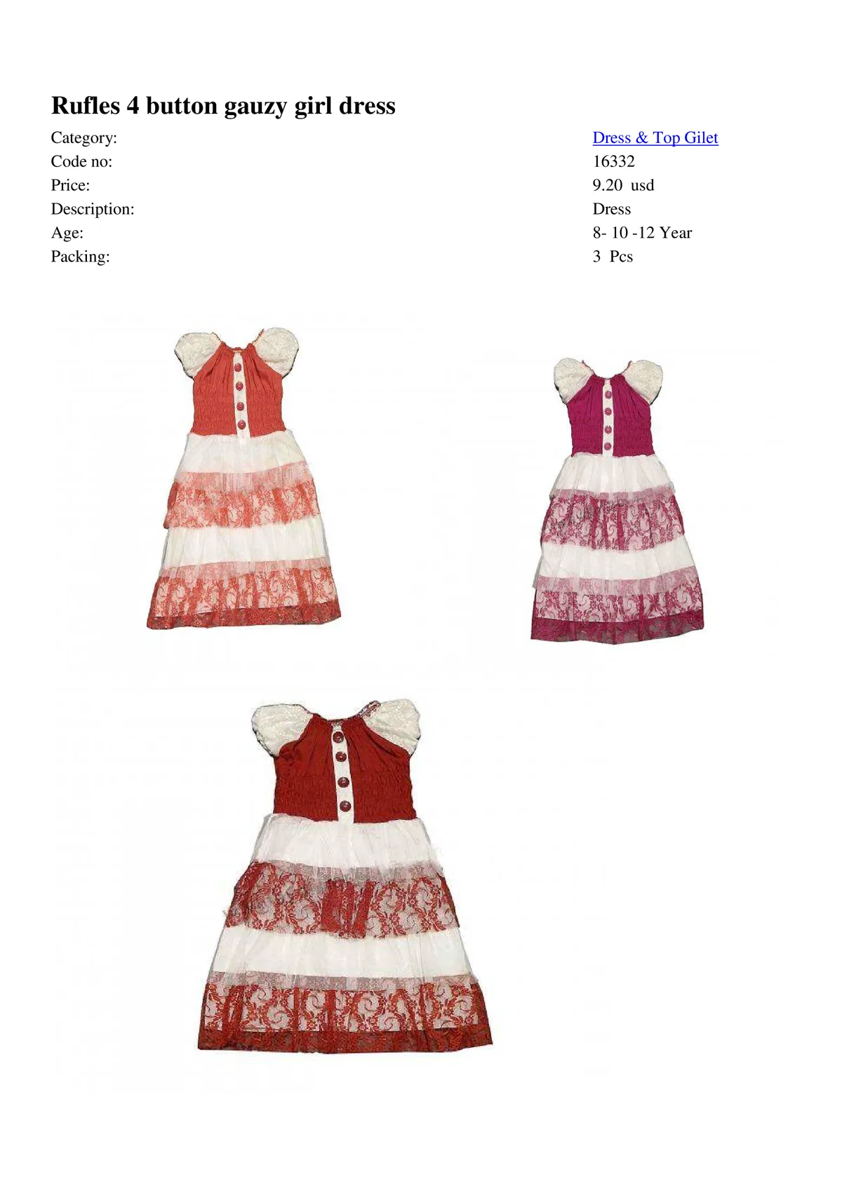 Export Girls & Boys Children Fashion Dress Model 54 — Baby & Children Clothing, Dresses & Kids Apparel | COIDET