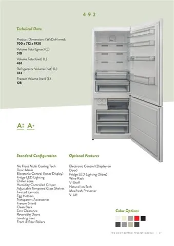 Réfrigérateur Deux Portes No-Frost Export (Climat Tropical) Modèle 164 — Gros Électroménager, Froid & Électronique Grand Public | COIDET & ATC