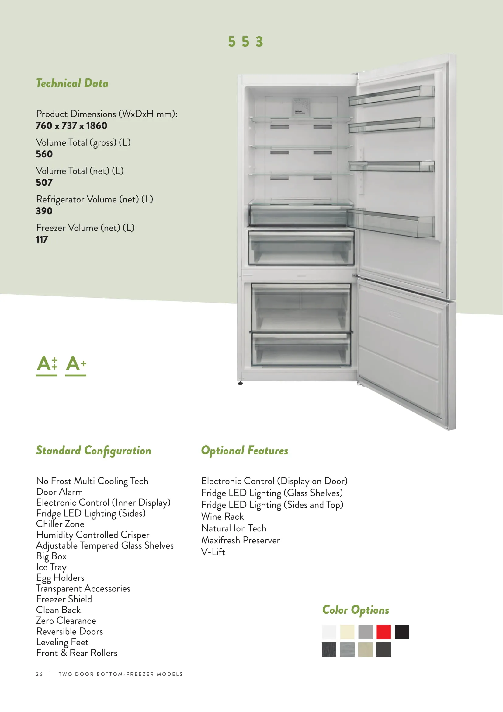 Réfrigérateur Deux Portes No-Frost Export (Climat Tropical) Modèle 10 — Gros Électroménager, Froid & Électronique Grand Public | COIDET & ATC