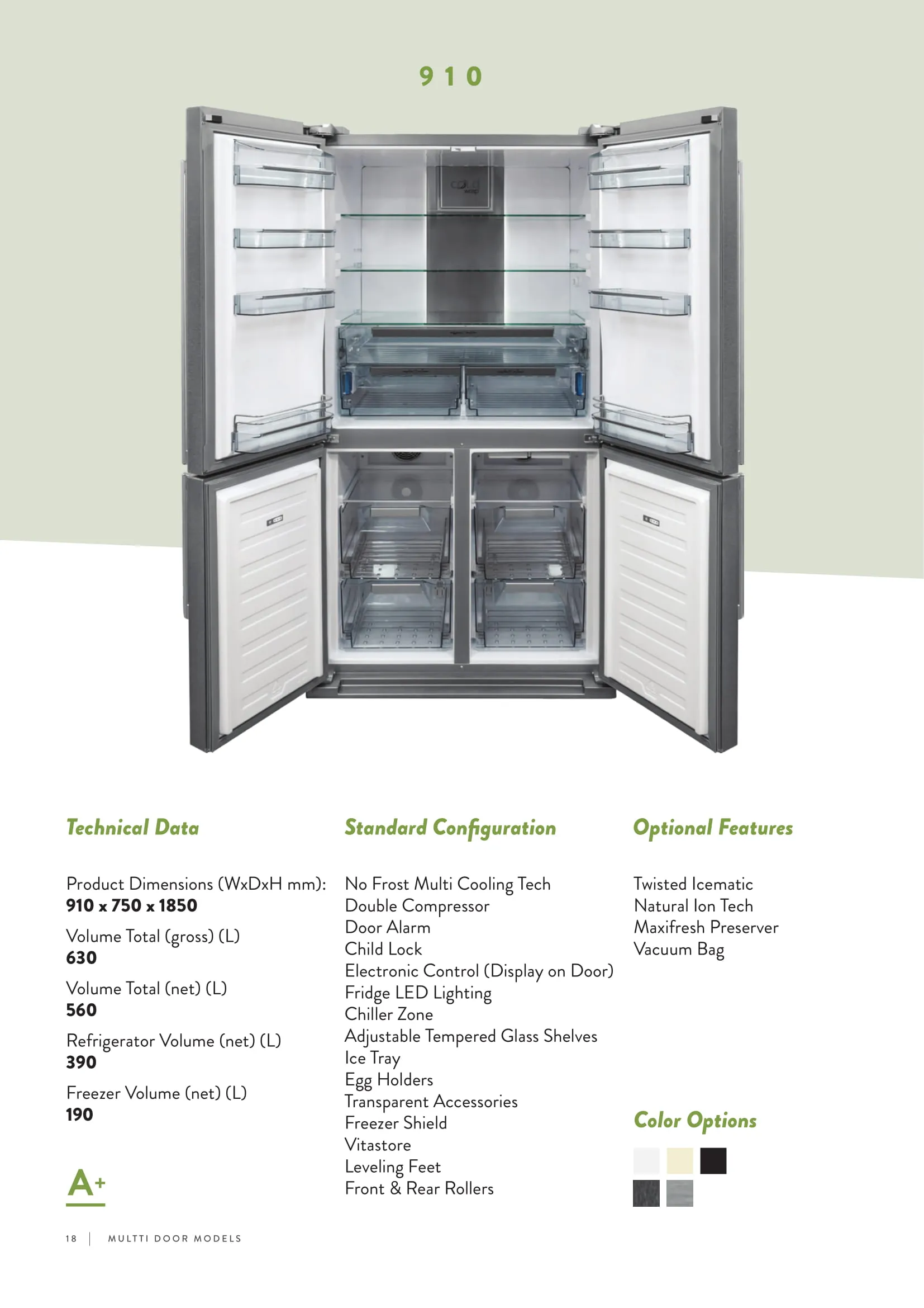 Réfrigérateur Deux Portes No-Frost Export (Climat Tropical) Modèle 75 — Gros Électroménager, Froid & Électronique Grand Public | COIDET & ATC