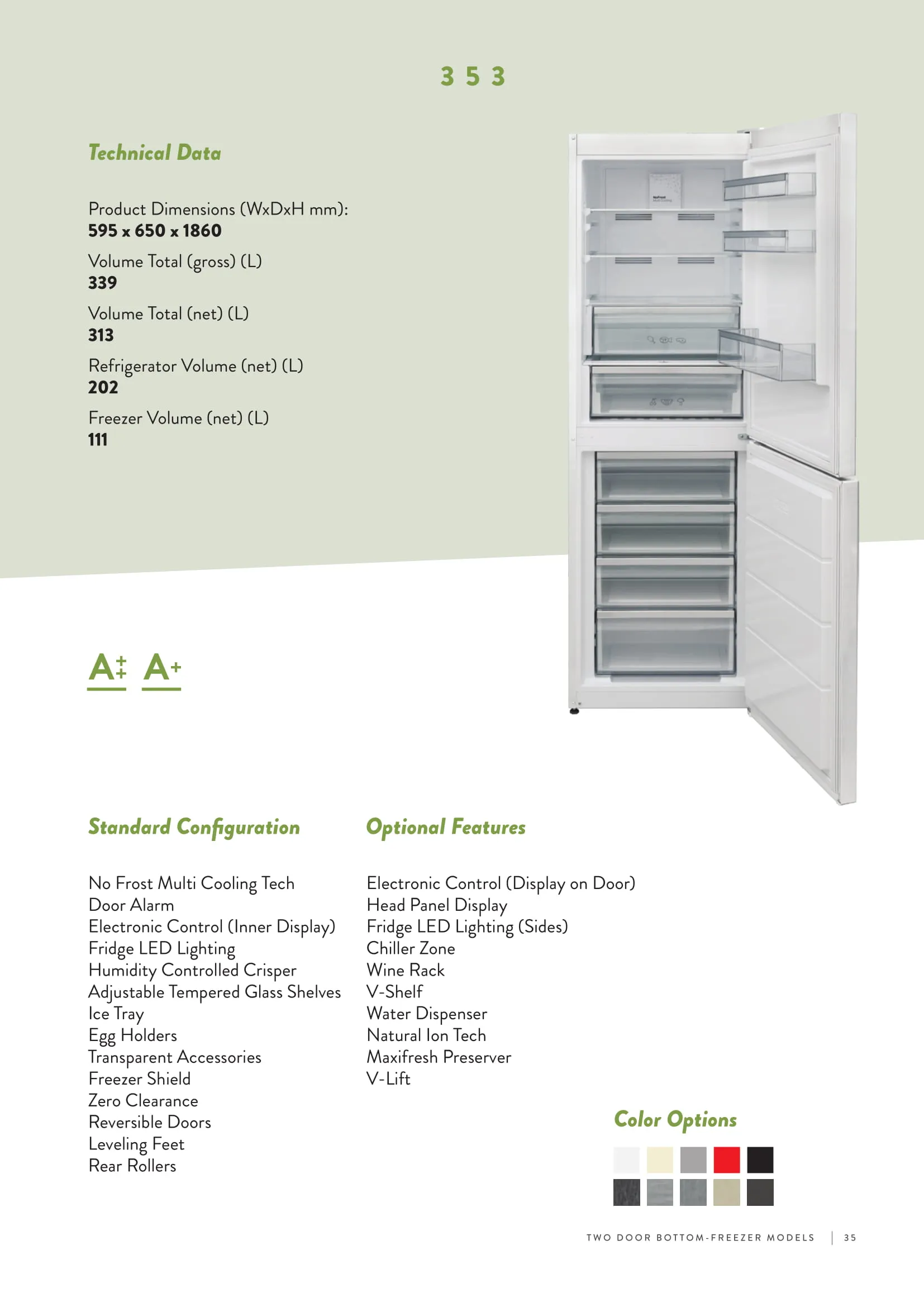 Réfrigérateur Deux Portes No-Frost Export (Climat Tropical) Modèle 13 — Gros Électroménager, Froid & Électronique Grand Public | COIDET & ATC
