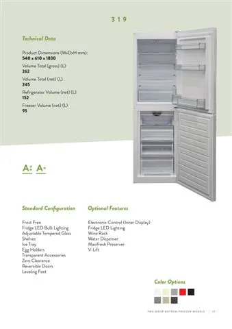 Réfrigérateur Deux Portes No-Frost Export (Climat Tropical) Modèle 12 — Gros Électroménager, Froid & Électronique Grand Public | COIDET & ATC