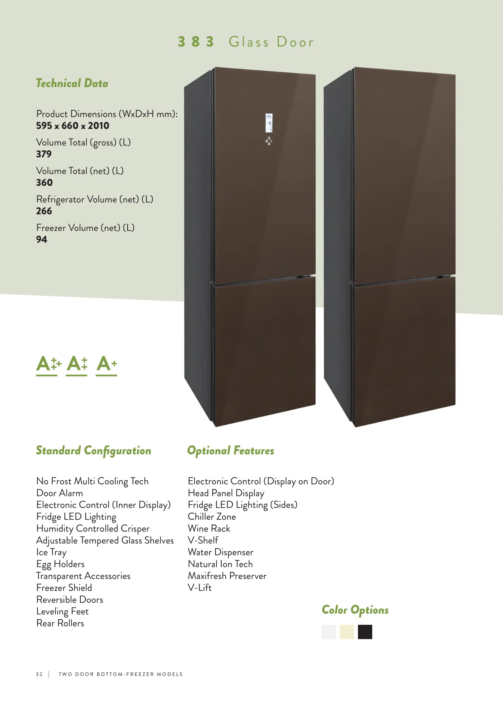 Réfrigérateur Deux Portes No-Frost Export (Climat Tropical) Modèle 25 — Gros Électroménager, Froid & Électronique Grand Public | COIDET & ATC