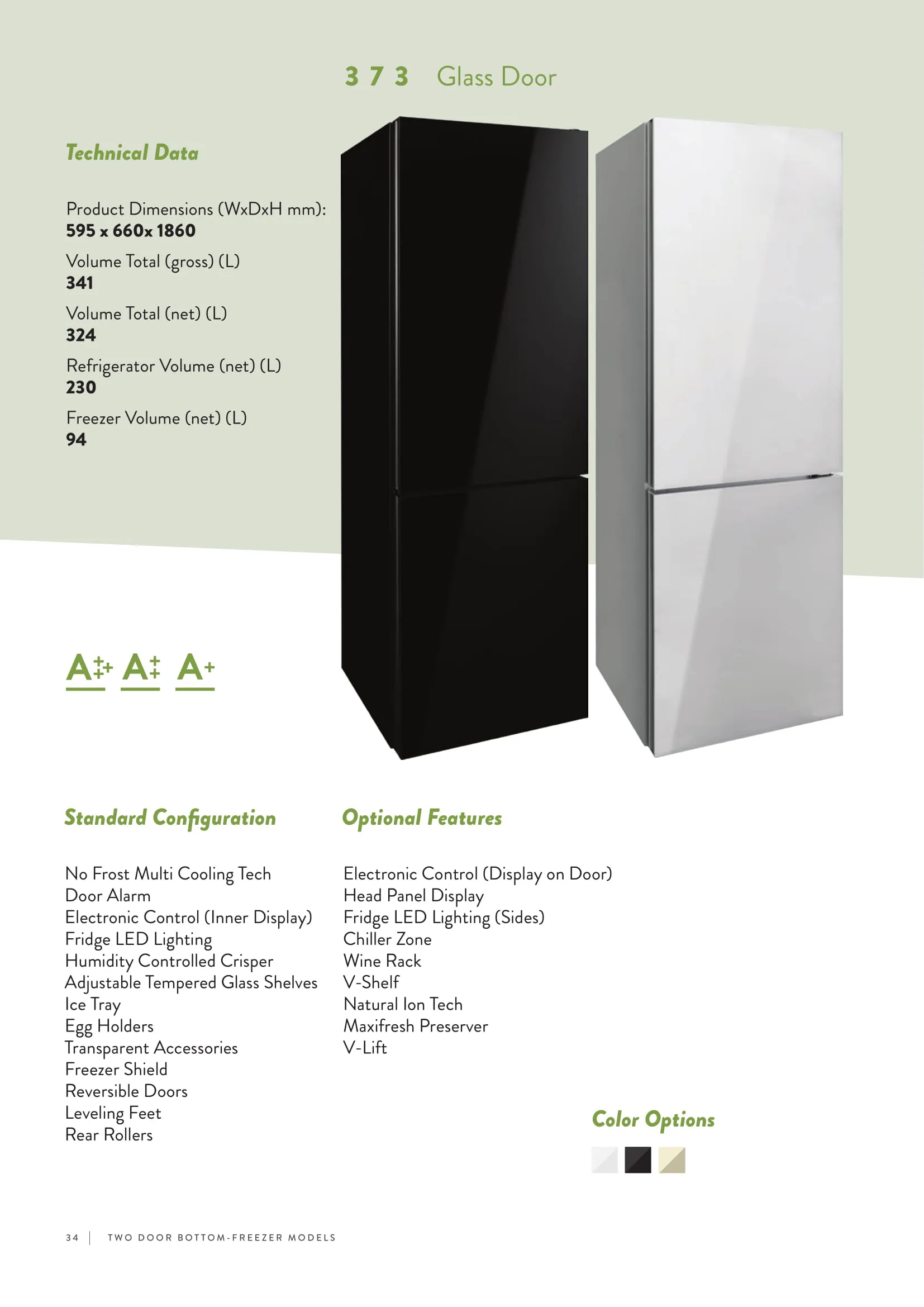 Réfrigérateur Deux Portes No-Frost Export (Climat Tropical) Modèle 85 — Gros Électroménager, Froid & Électronique Grand Public | COIDET & ATC