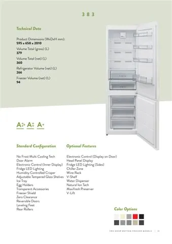Réfrigérateur Deux Portes No-Frost Export (Climat Tropical) Modèle 6 — Gros Électroménager, Froid & Électronique Grand Public | COIDET & ATC