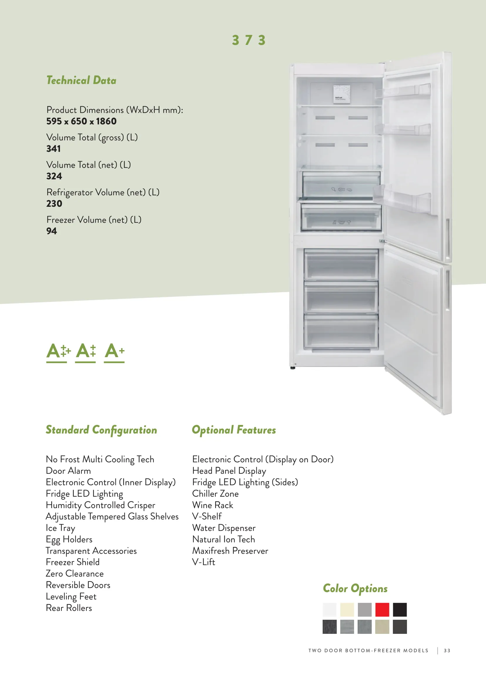 Réfrigérateur Deux Portes No-Frost Export (Climat Tropical) Modèle 165 — Gros Électroménager, Froid & Électronique Grand Public | COIDET & ATC