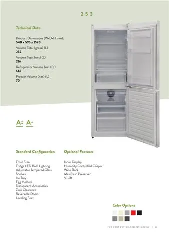 Réfrigérateur Deux Portes No-Frost Export (Climat Tropical) Modèle 51 — Gros Électroménager, Froid & Électronique Grand Public | COIDET & ATC