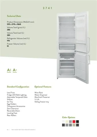 Réfrigérateur Deux Portes No-Frost Export (Climat Tropical) Modèle 62 — Gros Électroménager, Froid & Électronique Grand Public | COIDET & ATC