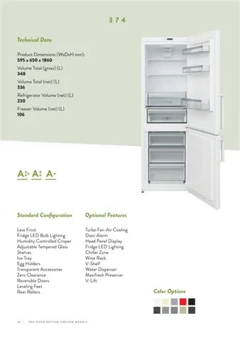 Réfrigérateur Deux Portes No-Frost Export (Climat Tropical) Modèle 43 — Gros Électroménager, Froid & Électronique Grand Public | COIDET & ATC