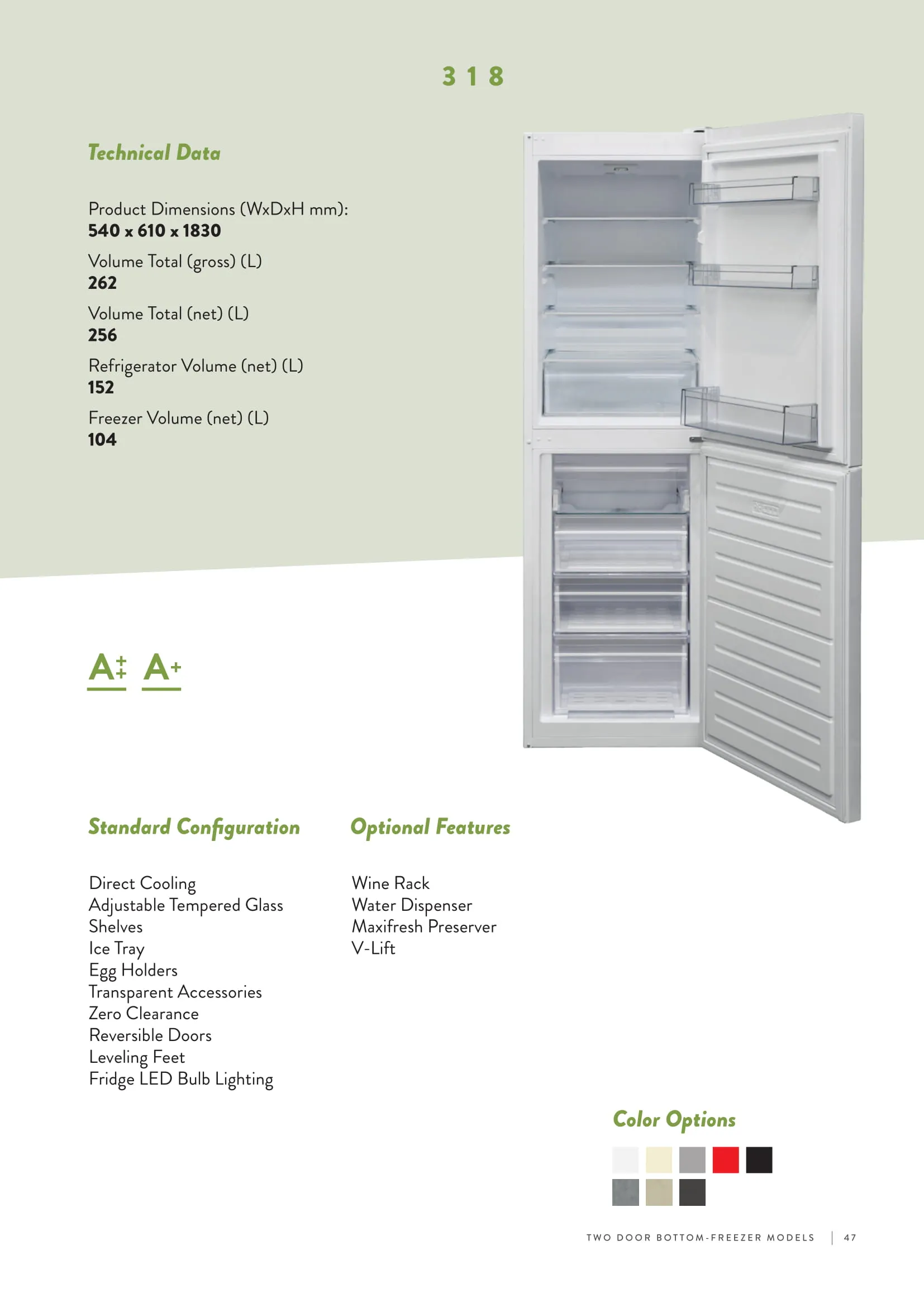 Réfrigérateur Deux Portes No-Frost Export (Climat Tropical) Modèle 88 — Gros Électroménager, Froid & Électronique Grand Public | COIDET & ATC