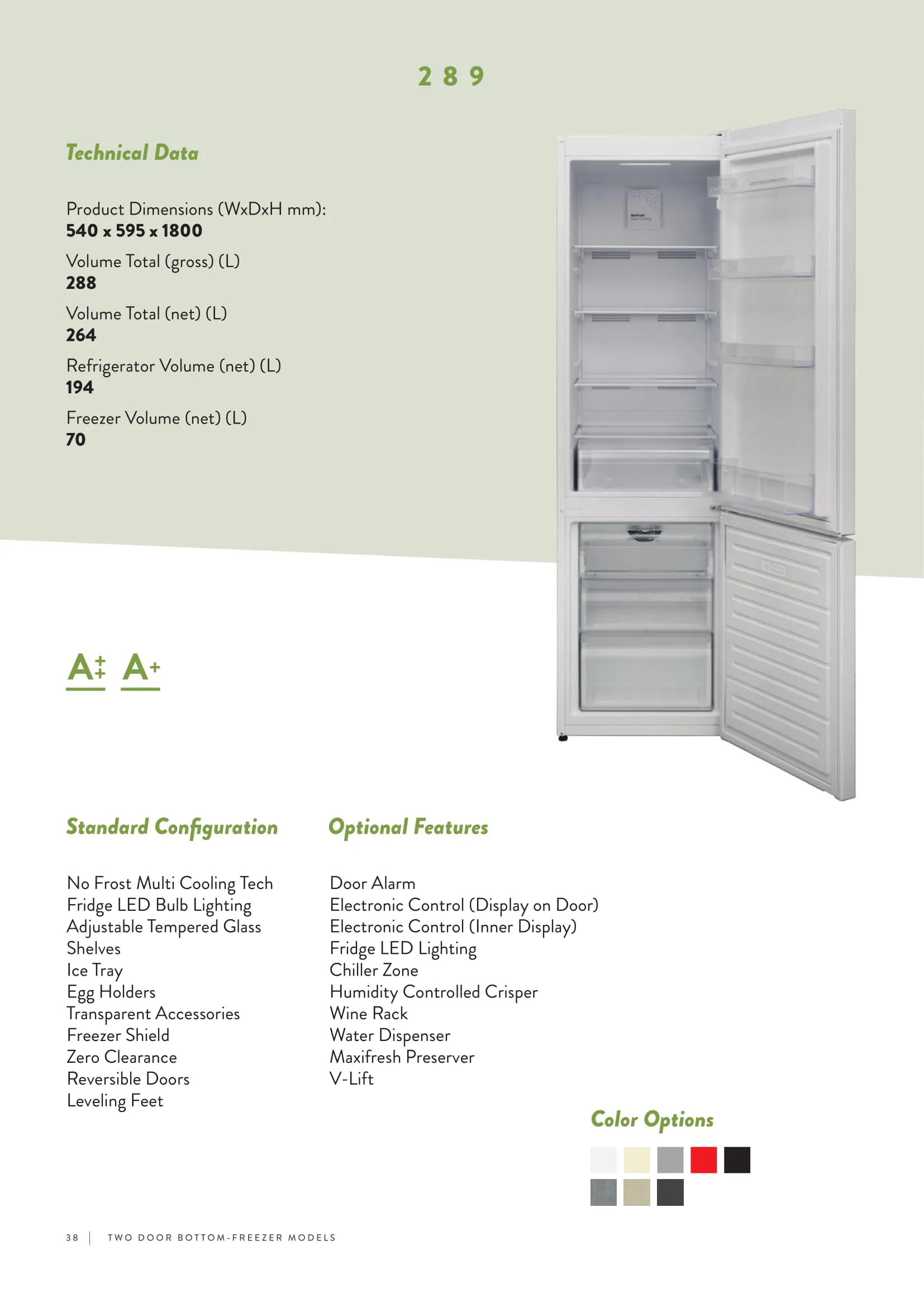 Réfrigérateur Deux Portes No-Frost Export (Climat Tropical) Modèle 166 — Gros Électroménager, Froid & Électronique Grand Public | COIDET & ATC