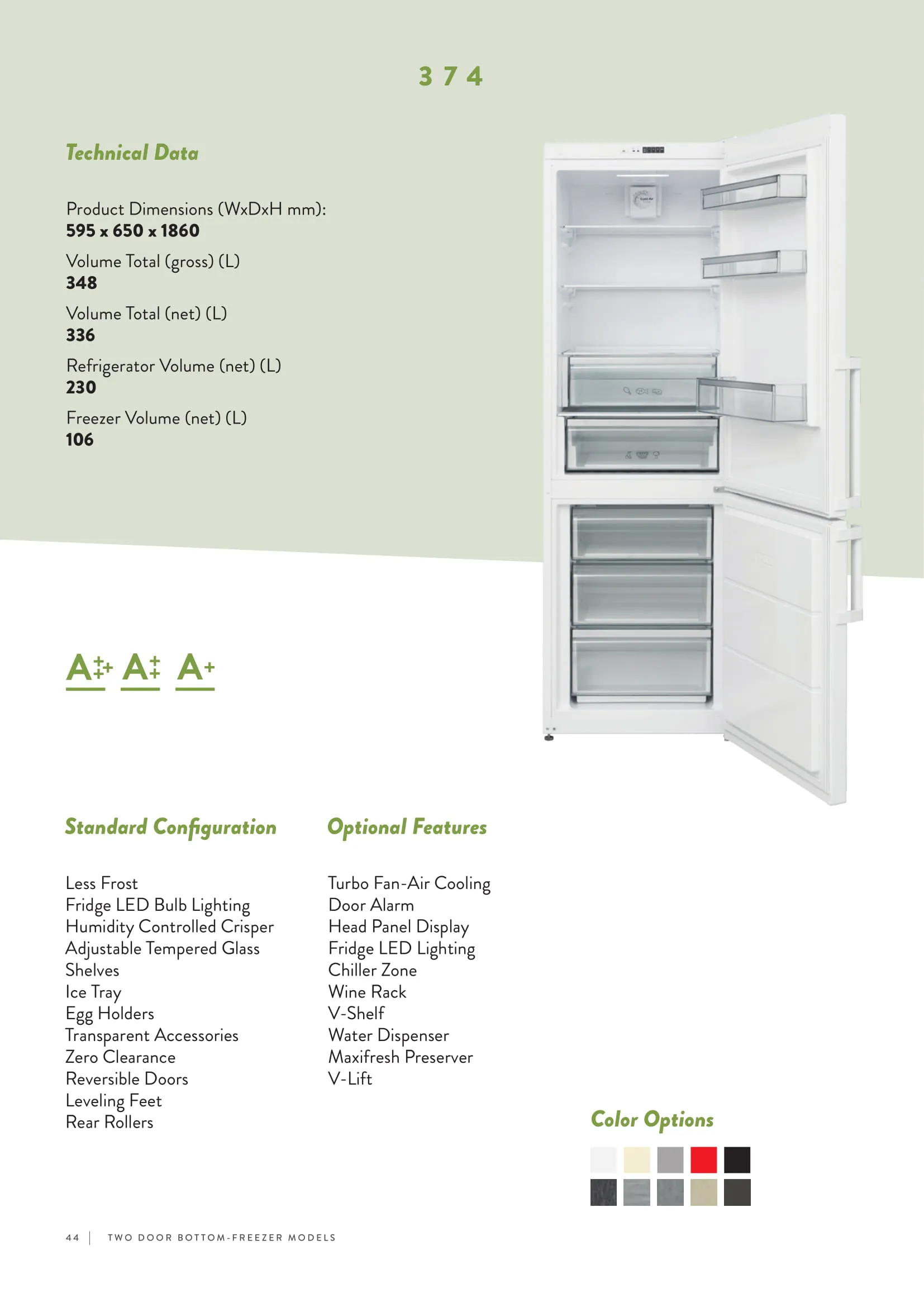 Réfrigérateur Deux Portes No-Frost Export (Climat Tropical) Modèle 67 — Gros Électroménager, Froid & Électronique Grand Public | COIDET & ATC